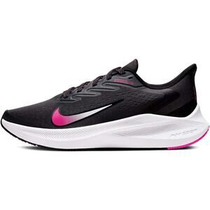 NIKE Women's Air Zoom Winflo 7 Dark Smoke Grey Fire Pink Shoes Size 8.5